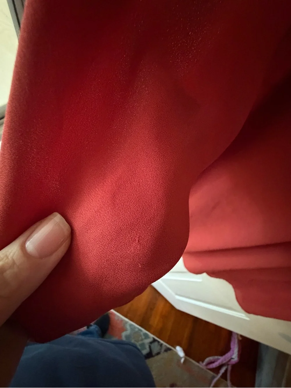 torrid Coral Rust orange/ red V-Neck Utility Blouse - Picture 3 of 5